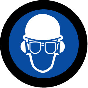 Goboservice - safety-helmet-and-eye-protection-must-be-worn