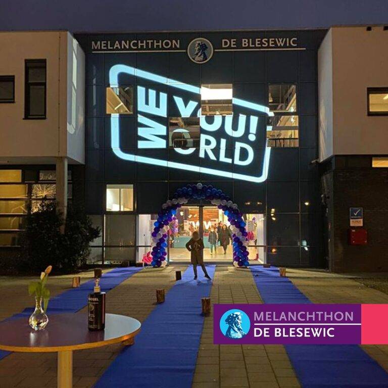 Goboprojectie op het Melanchthon de Blesewic met een Divum 30