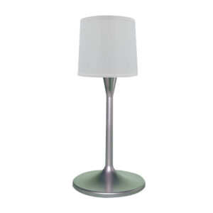 Lampe de table élégante Obelie avec lumière blanche chaude et colorée.