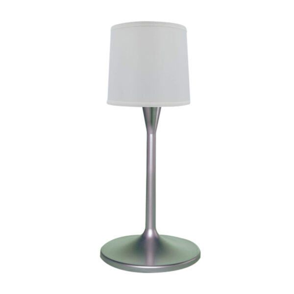 Lampe de table élégante Obelie avec lumière blanche chaude et colorée.