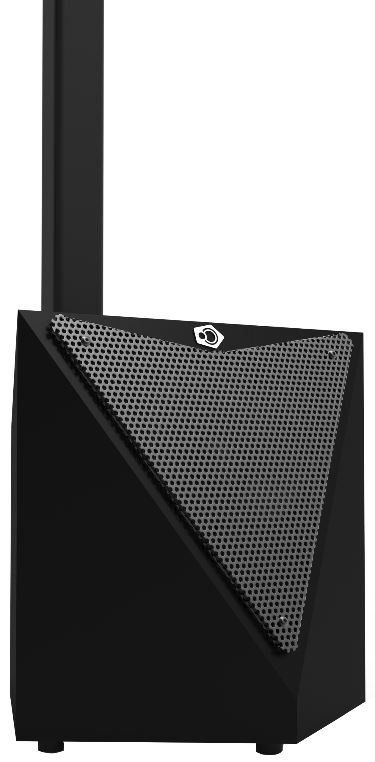 Detail van de MUZA basmodule met signature grille