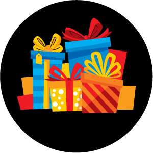 Goboservice - Stapel cadeaus met strikken