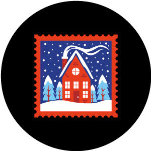 Goboservice - Kerst huis met sneeuw