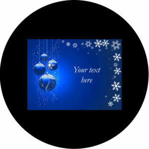 Goboservice - Blauwe kerstballen met sneeuwvlokken