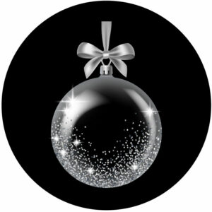 Goboservice - Glitterende kerstbal met strik