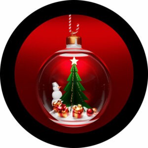 Goboservice - Kerstbal met boom en cadeaus