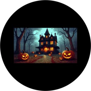 Goboservice - Spookhuis met pompoenlampen