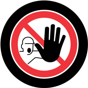 Goboservice - Geen toegang handgebaar