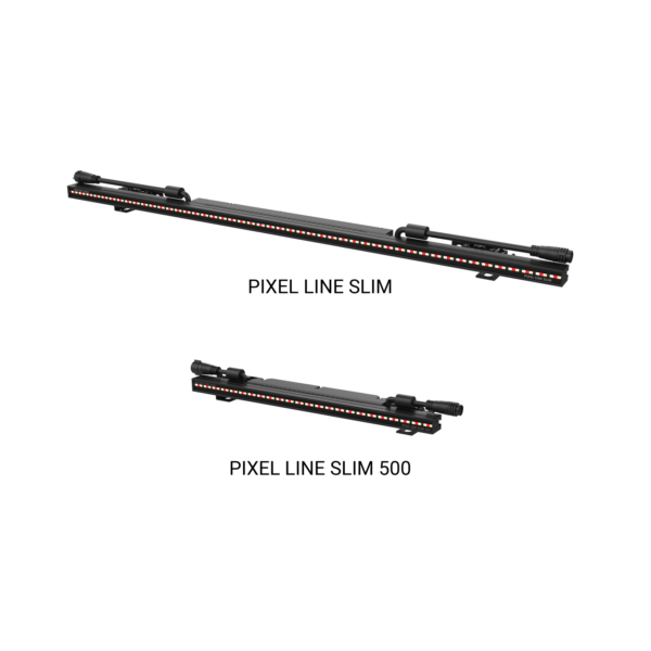 Acme Pixel Line Slim brandend in warmwit en rood, met detailuitsnede